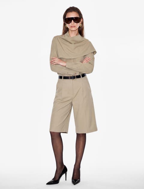 Regular Fit Long Sleeve Shawl Detail Shirt