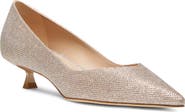 Stuart Weitzman Eva Kitten Heel Pointed Toe Pump