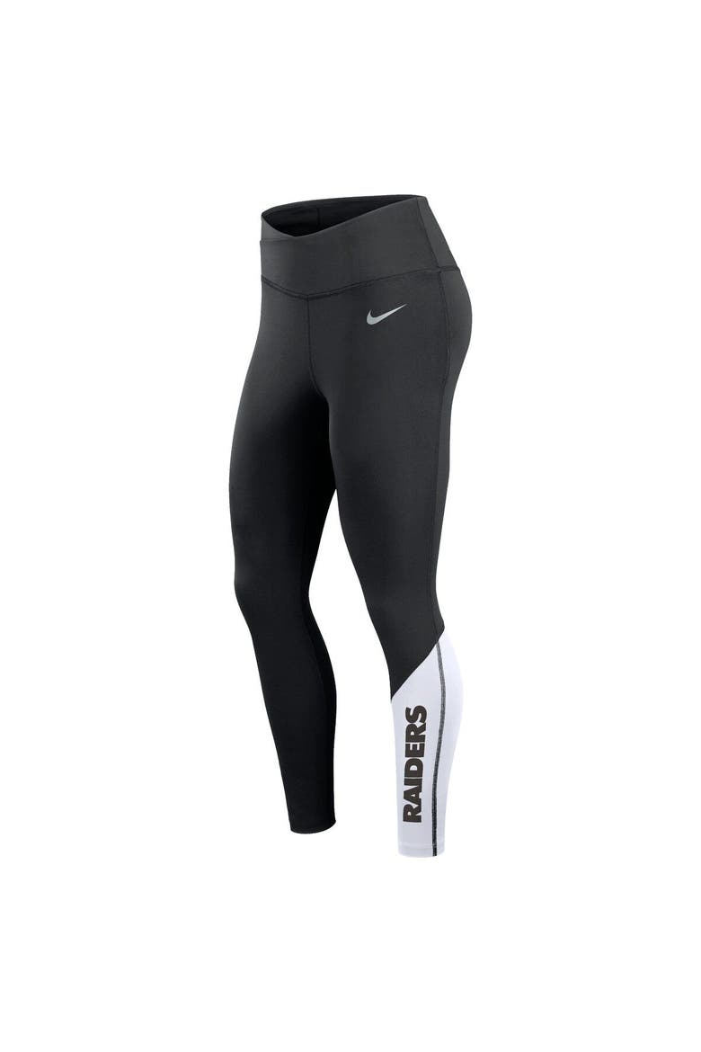 Women's Nike Black/White Las Vegas Raiders 7/8 Performance Leggings, Alternate, color, Black