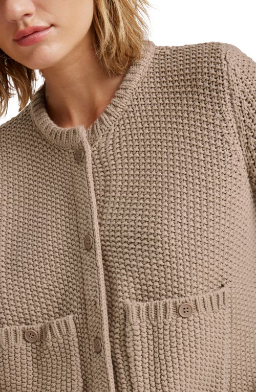 Splendid Andrea Patch Pocket Cropped Cardigan In Cactus