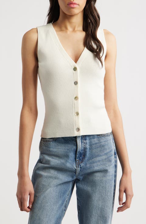 Rose Rib Sweater Vest