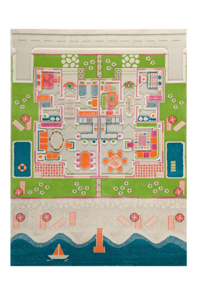Beach House Play Rug, Main, color, MULTICOLOR