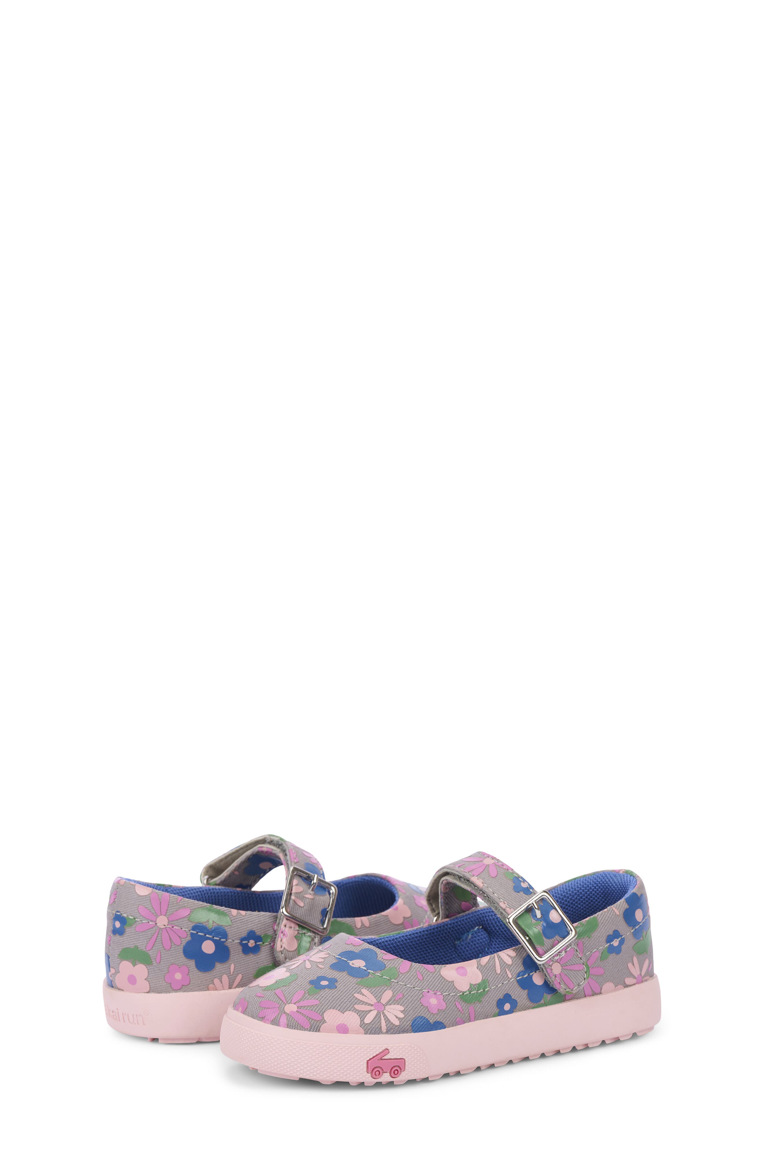 Kids' Lucia Mary Jane, Alternate, color, GRAY FLORAL