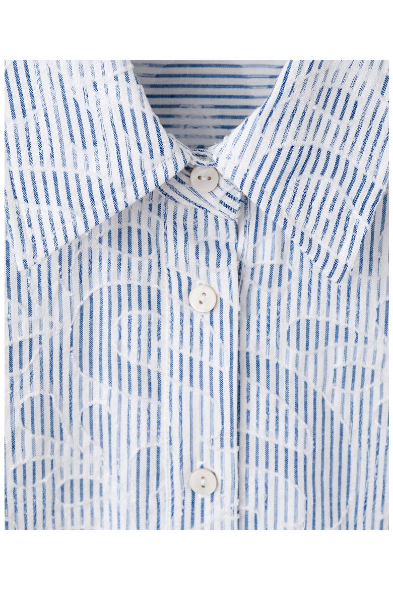 Embroidered Stripe Button-Up Shirt, Alternate, color, SKY BLUE