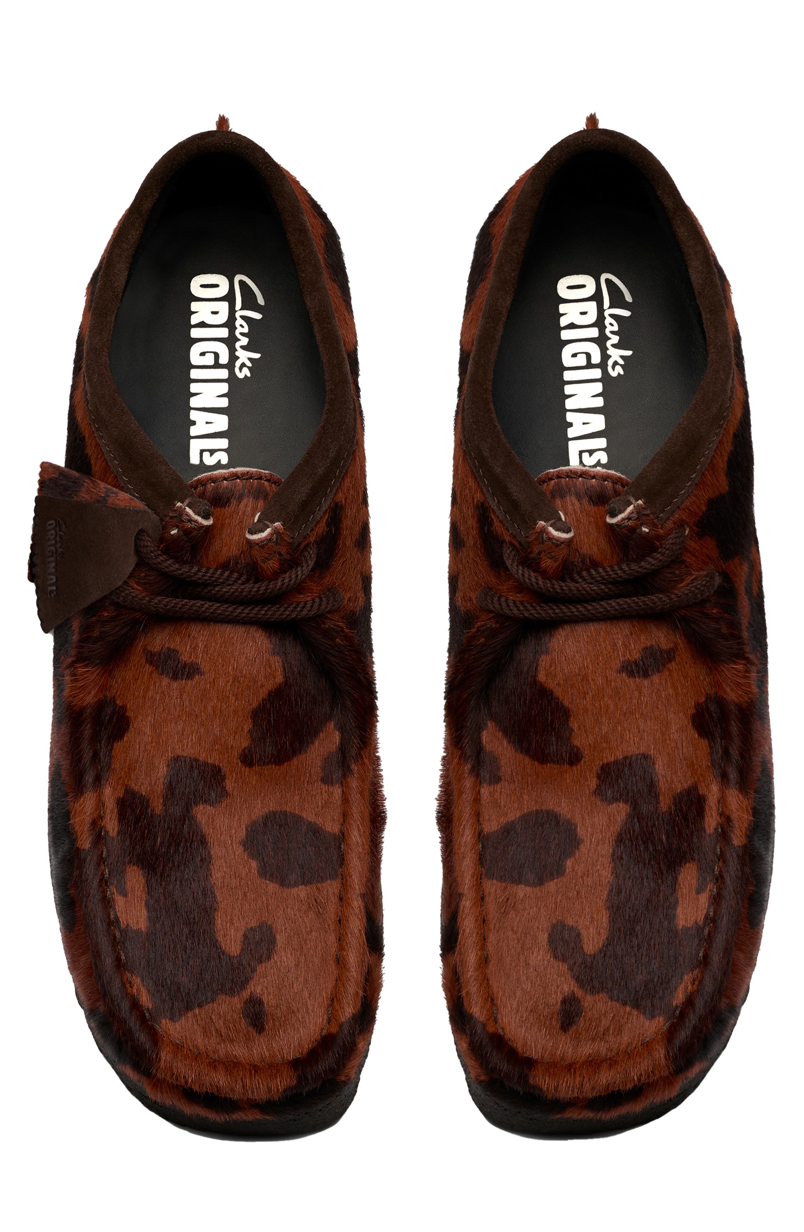 Clarks<sup>®</sup> Originals Wallabee Genuine Calf Hair Chukka, Alternate, color, Brown Cow Print