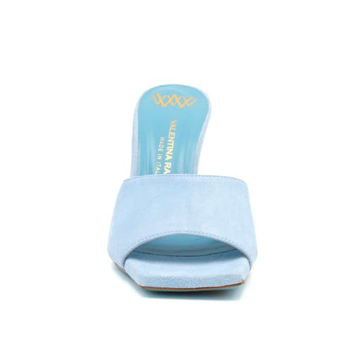 Valentina Rangoni Laura Slide Sandal In Lt Jeans Cashmere