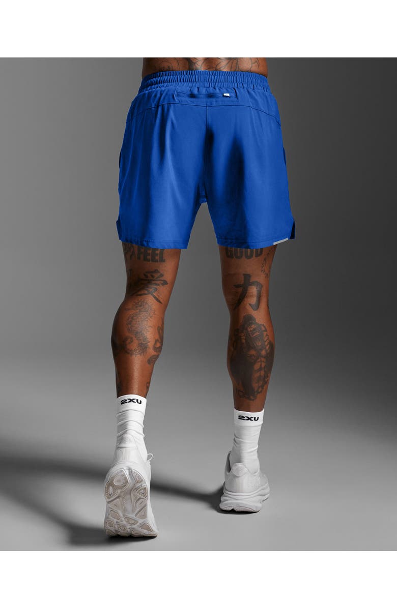 2XU Aero 5 Inch Shorts, Alternate, color, Surf/Silver Reflective