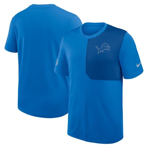 Men's Nike Blue Detroit Lions Sideline UV Performance Coach Shirt