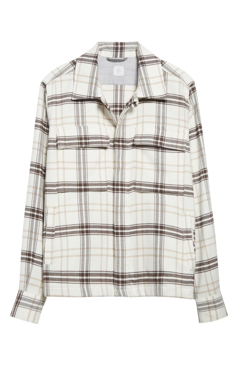 Eleventy Plaid Overshirt, Alternate, color, 25-02 Cocoa And Sand