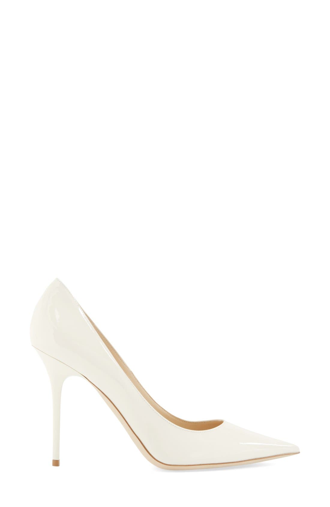 'Abel' Pointy Toe Pump, Alternate, color, IVORY PATENT