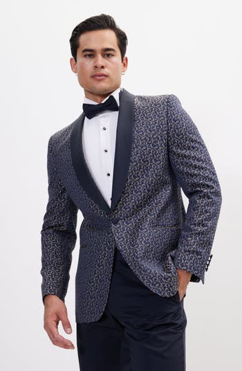 Contrast Shawl Lapel Tuxedo Jacket