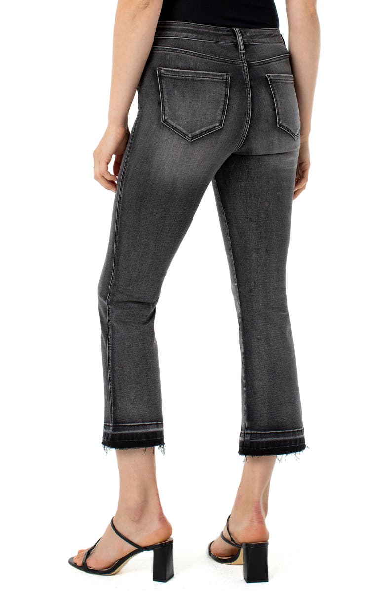 Liverpool High Waist Raw Released Hem Kick Flare Crop Jeans, Alternate, color, 