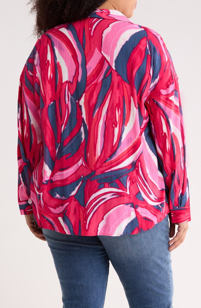 VERO MODA Violet Long Sleeve Button Up Shirt, Alternate, color, Jazzy Aop Violet