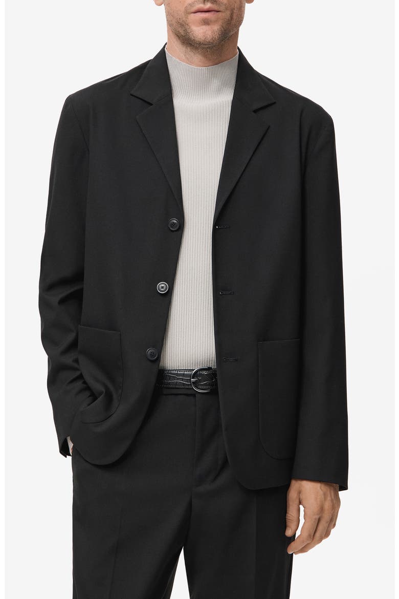 Slim Fit Suit Blazer, Main, color, BLACK