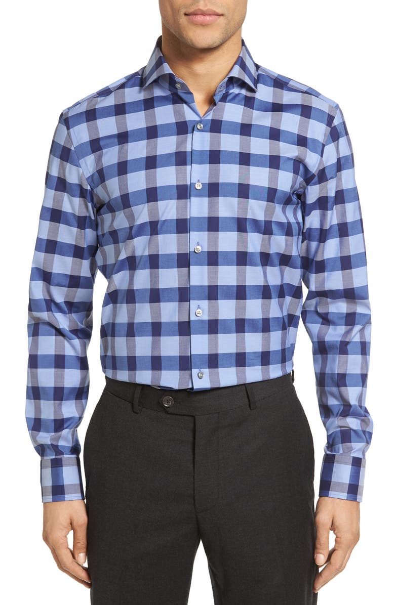 BOSS Jason Slim Fit Easy Iron Check Dress Shirt, Main, color, 