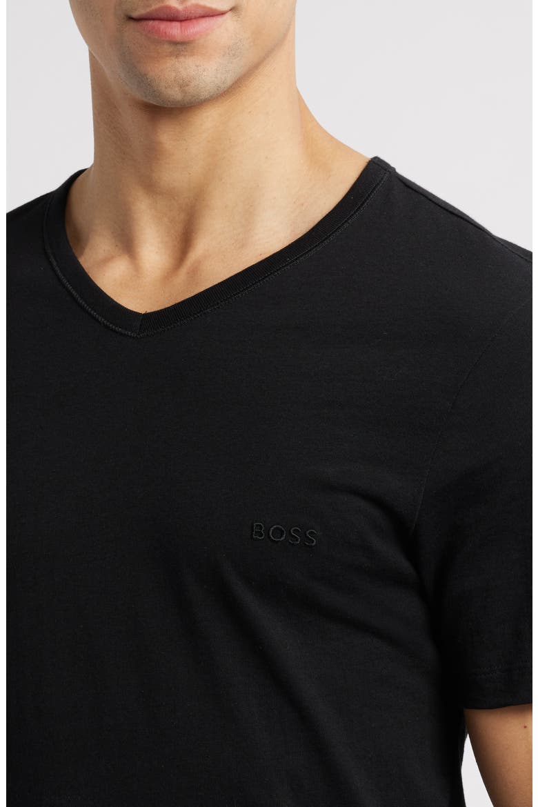 3-Pack V-Neck T-Shirts, Alternate, color, BLACK