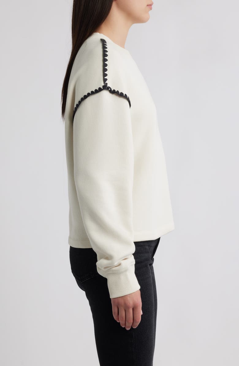 rag & bone Blanket Stitch Terry Sweatshirt, Alternate, color, 