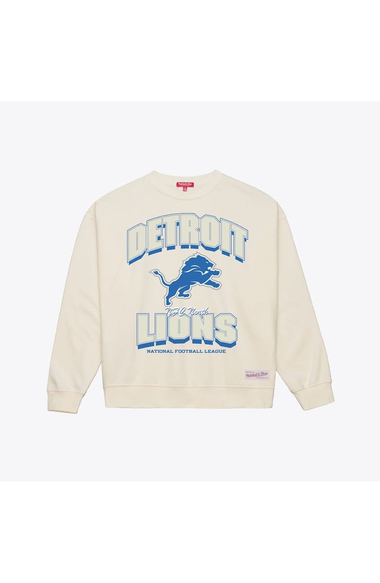 Mitchell & Ness Women's Mitchell & Ness Cream Detroit Lions Tonal Arch Sweatshirt, Alternate, color, Cream