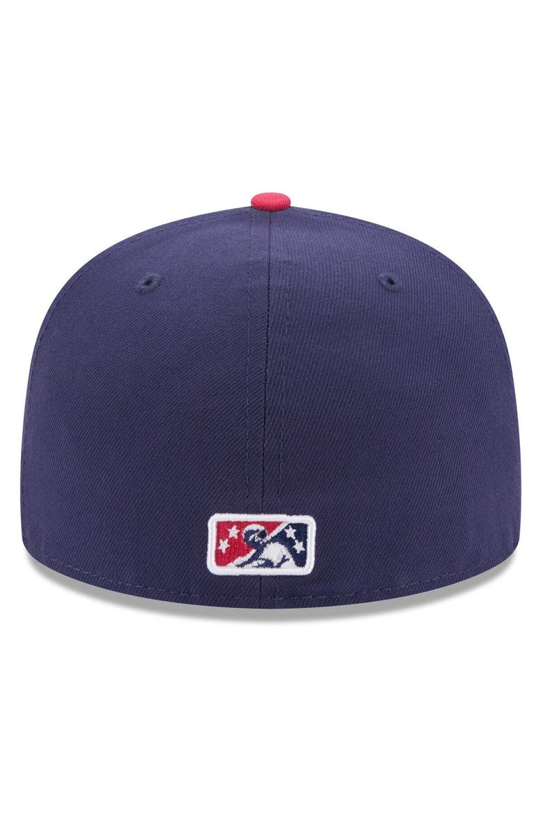 New Era Men's New Era Navy Pensacola Blue Wahoos Authentic Collection Alternate Logo 59FIFTY Fitted Hat, Alternate, color, 