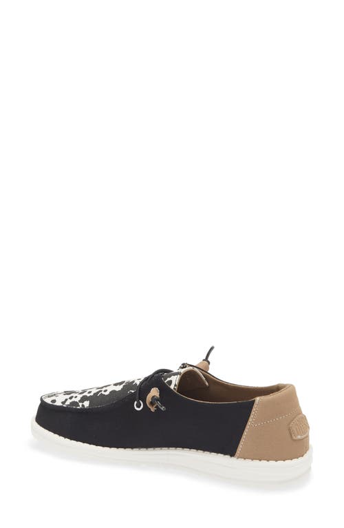 Hey Dude Wendy Cowgirl Boat Shoe In Cowgirl Black/white