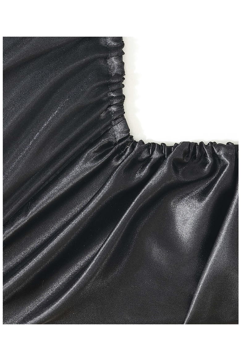 Silky Satin Sheet Set, Alternate, color, JET BLACK