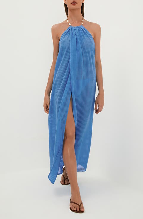 Cloe Halter Cotton Cover-Up Dress
