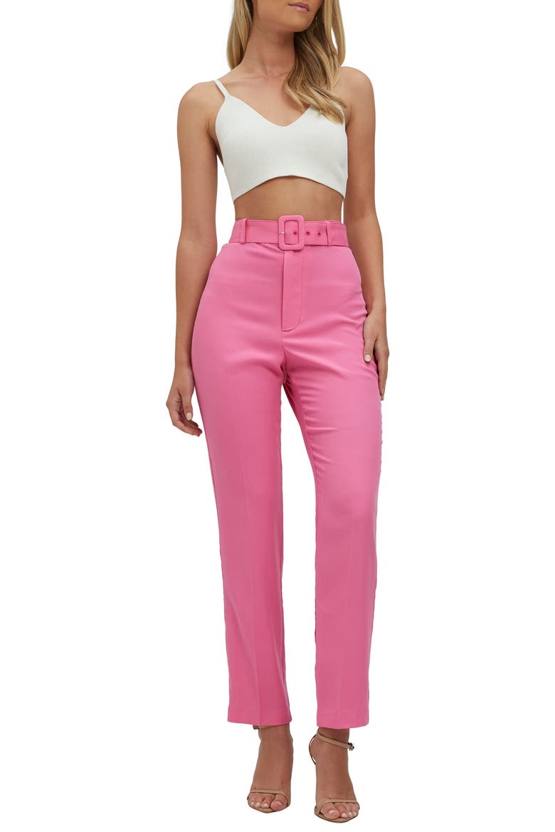 Therese Buckle Pants, Alternate, color, PINK POP