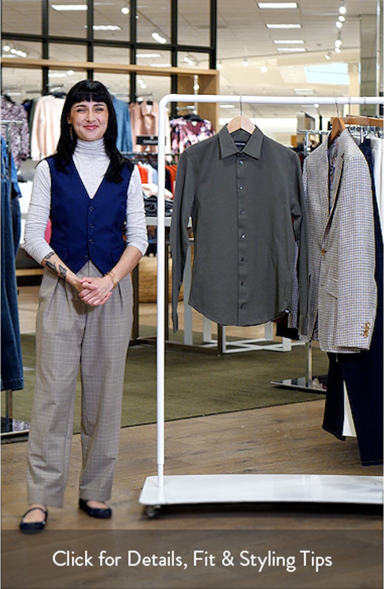 Solid Cotton Piqué Button-Up Shirt, sales video thumbnail