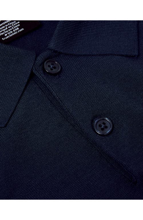 True Classic Viscose Blend Polo In Blue