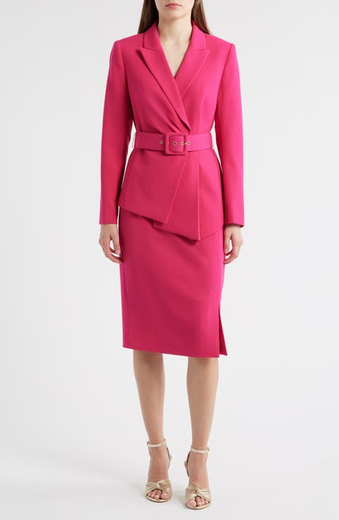 Nested Belted Jacket and Skirt