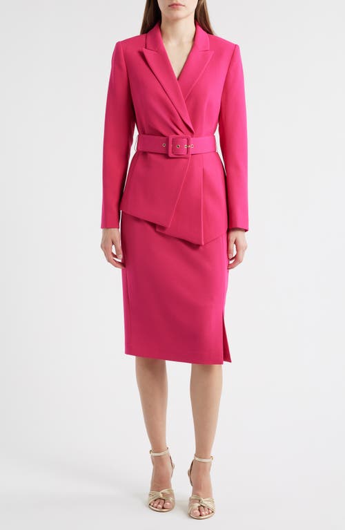 Tahari Asl Nested Belted Jacket And Skirt