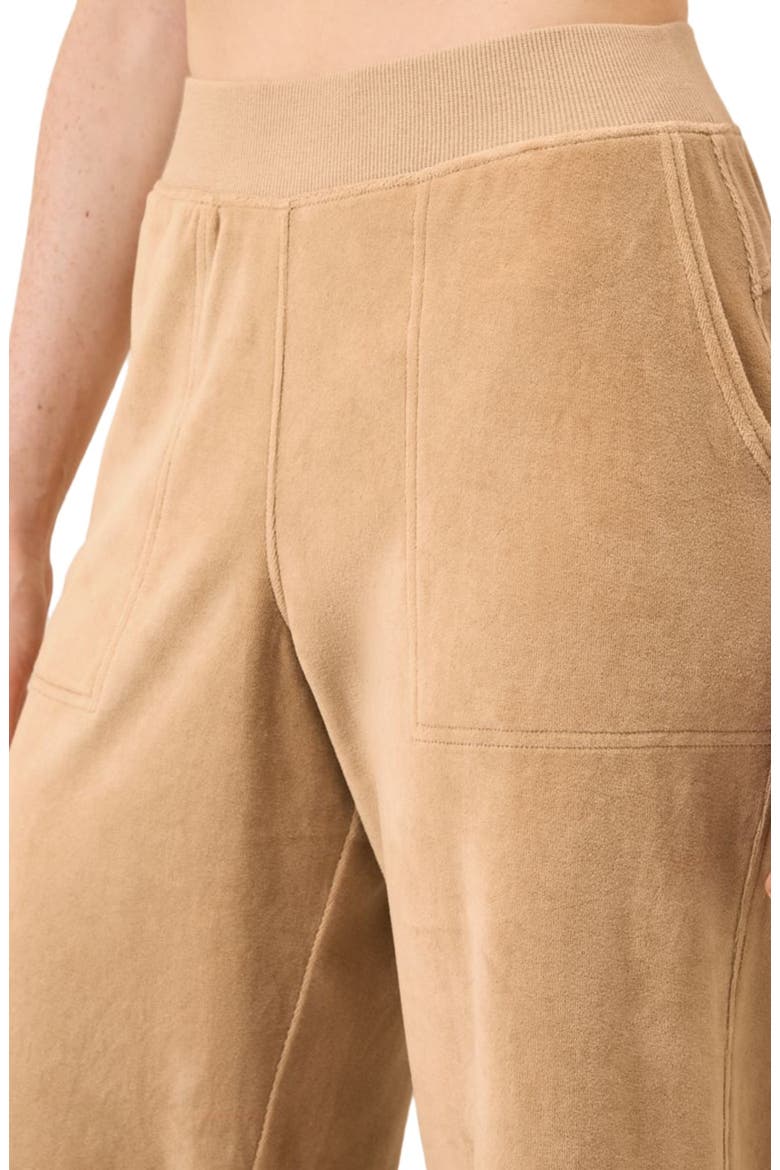 Organic Cotton Pure Velour Wide Leg Pant, Alternate, color, Sesame