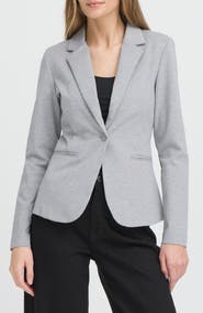 ICHI Regular Notch Lapel Ponte Blazer