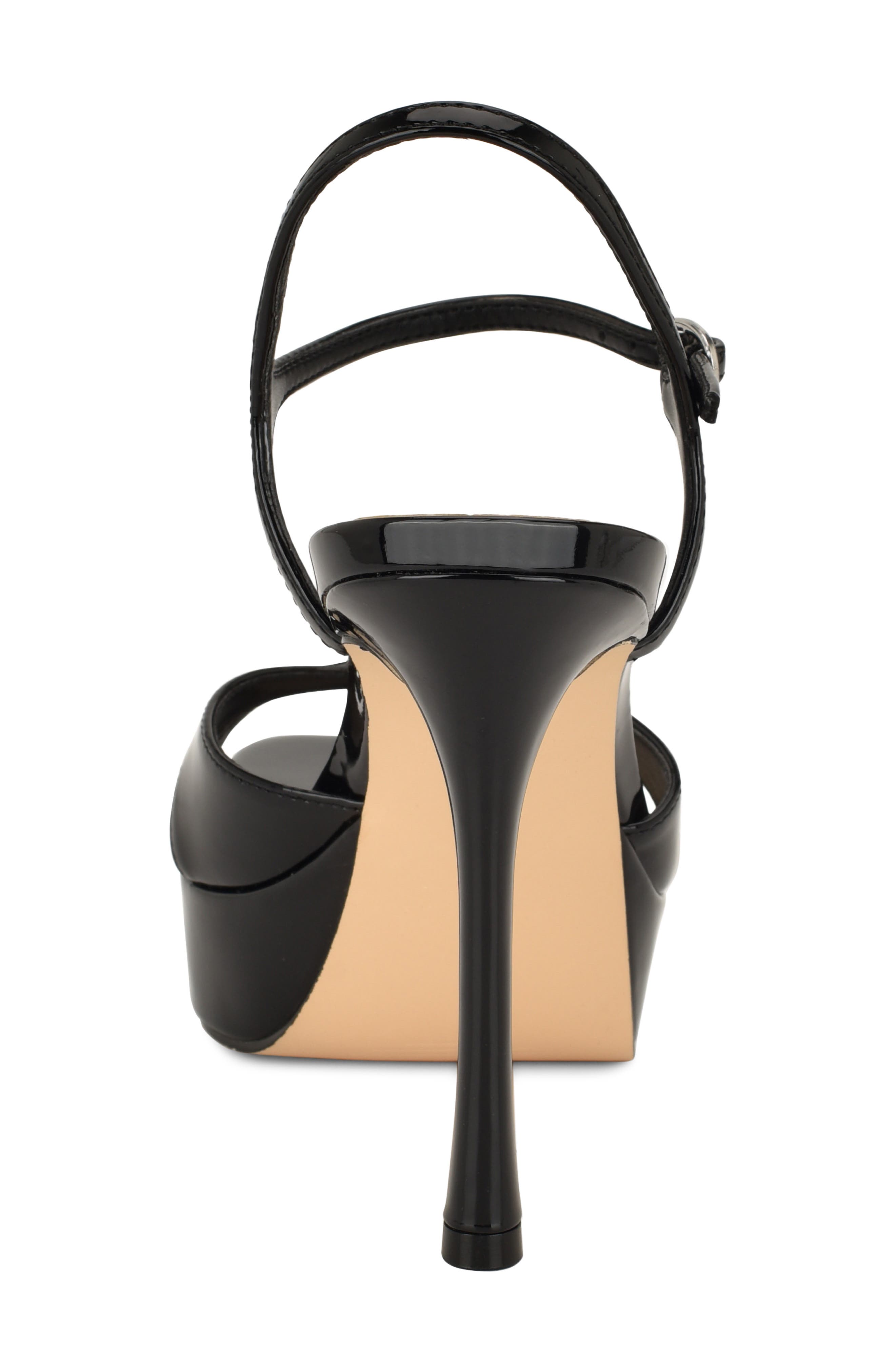 Nine West Tates Ankle Strap Platform Sandal, Alternate, color, Black