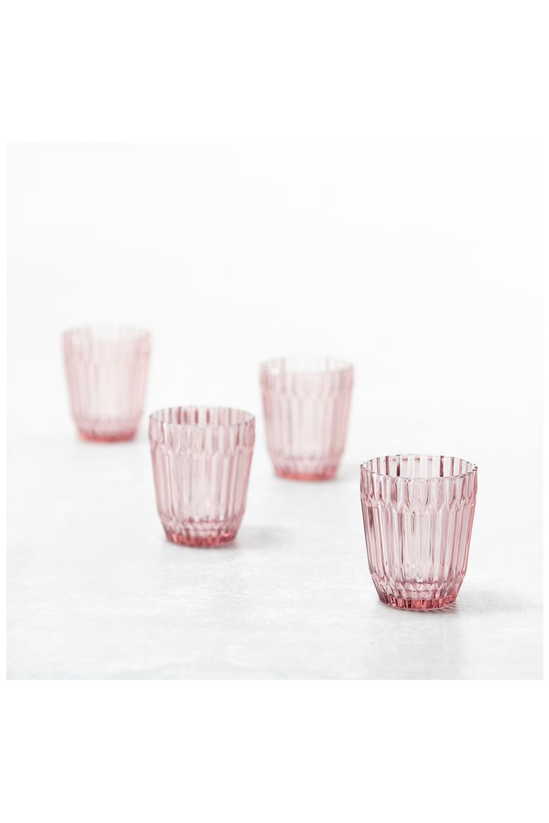 Archie Set of 6 Pink Double Old Fashioned Glasses, Alternate, color, PINK