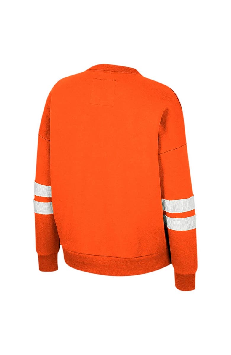 COLOSSEUM Women's Colosseum Orange Syracuse Orange Perfect Date Notch Neck Pullover Sweatshirt, Alternate, color, 