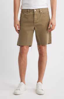 FRAME Raw Hem Relaxed Denim Shorts