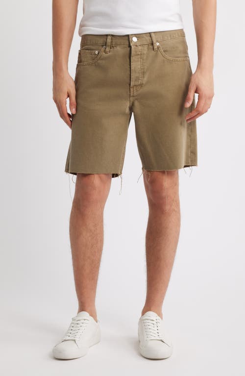 Frame Raw Hem Relaxed Denim Shorts
