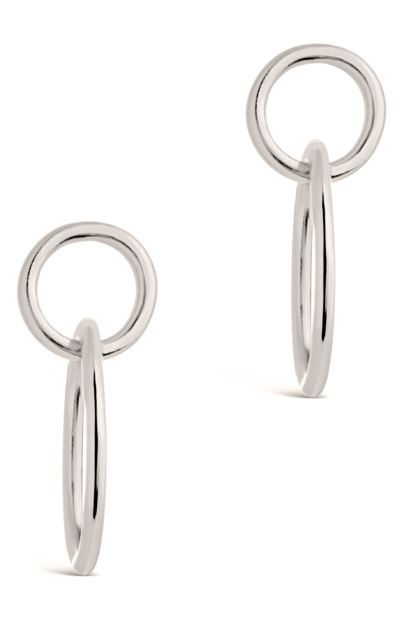 Sterling Forever Interlocking Circle Stud Earrings