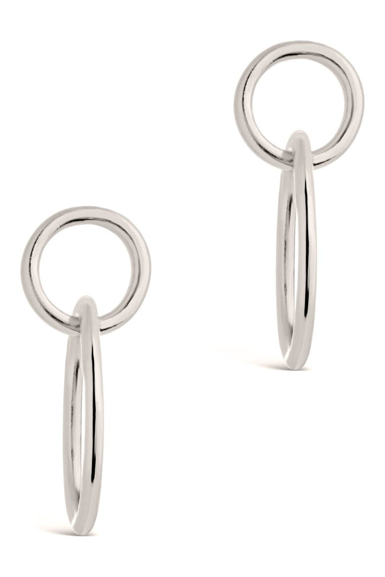 Interlocking Circle Stud Earrings, Main, color, SILVER