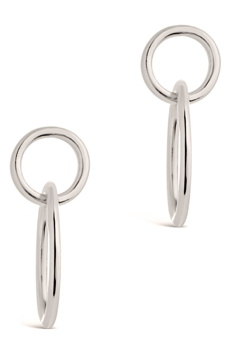 Sterling Forever Interlocking Circle Stud Earrings, Main, color, Silver