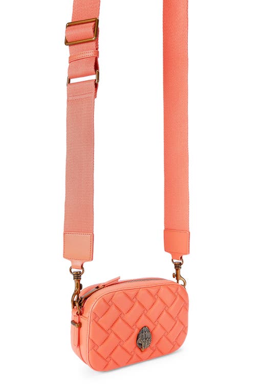 Kurt Geiger London Small Kensington Leather Camera Bag In Orange