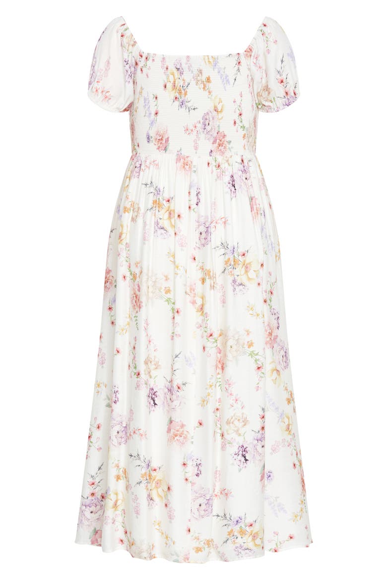 Abbigail Print Puff Sleeve Maxi Dress, Alternate, color, FLIRTY FLORAL