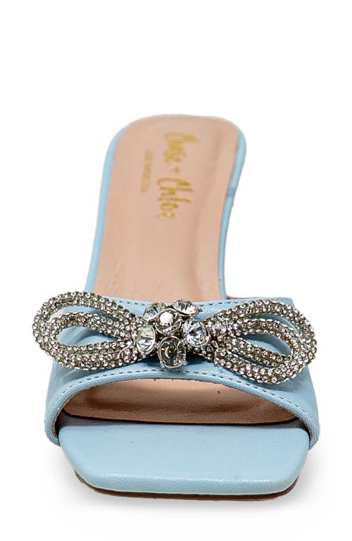 CHASE & CHLOE CHASE AND CHLOE ARABELLA RHINESTONE BOW MULE SANDAL