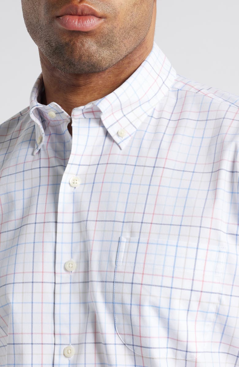 Peter Millar Allen Crown Lite Check Performance Button-Up Shirt, Alternate, color,