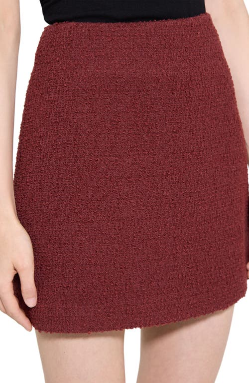 Theory Tweed Miniskirt In Red
