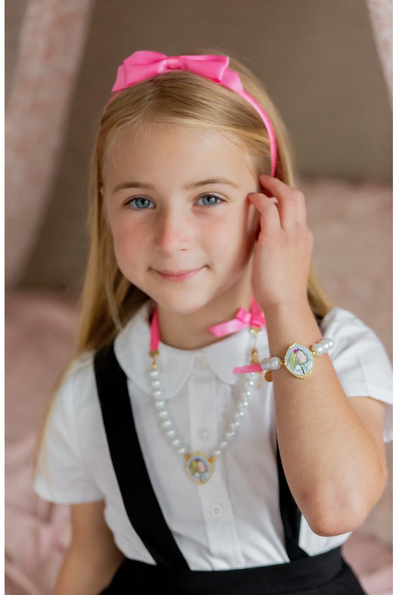 Eloise Signature Bow Headband, Alternate, color, Pink