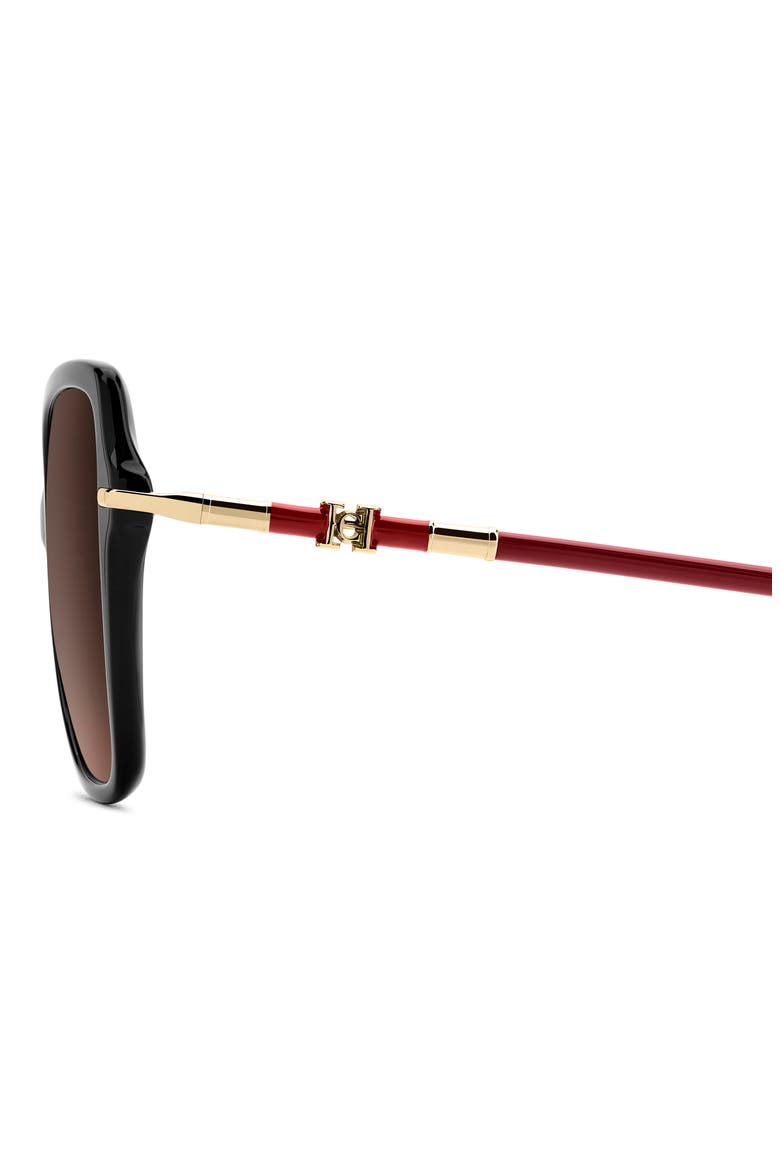 Her 56mm Gradient Butterfly Sunglasses, Alternate, color, BLACK PINK/ BROWN SF