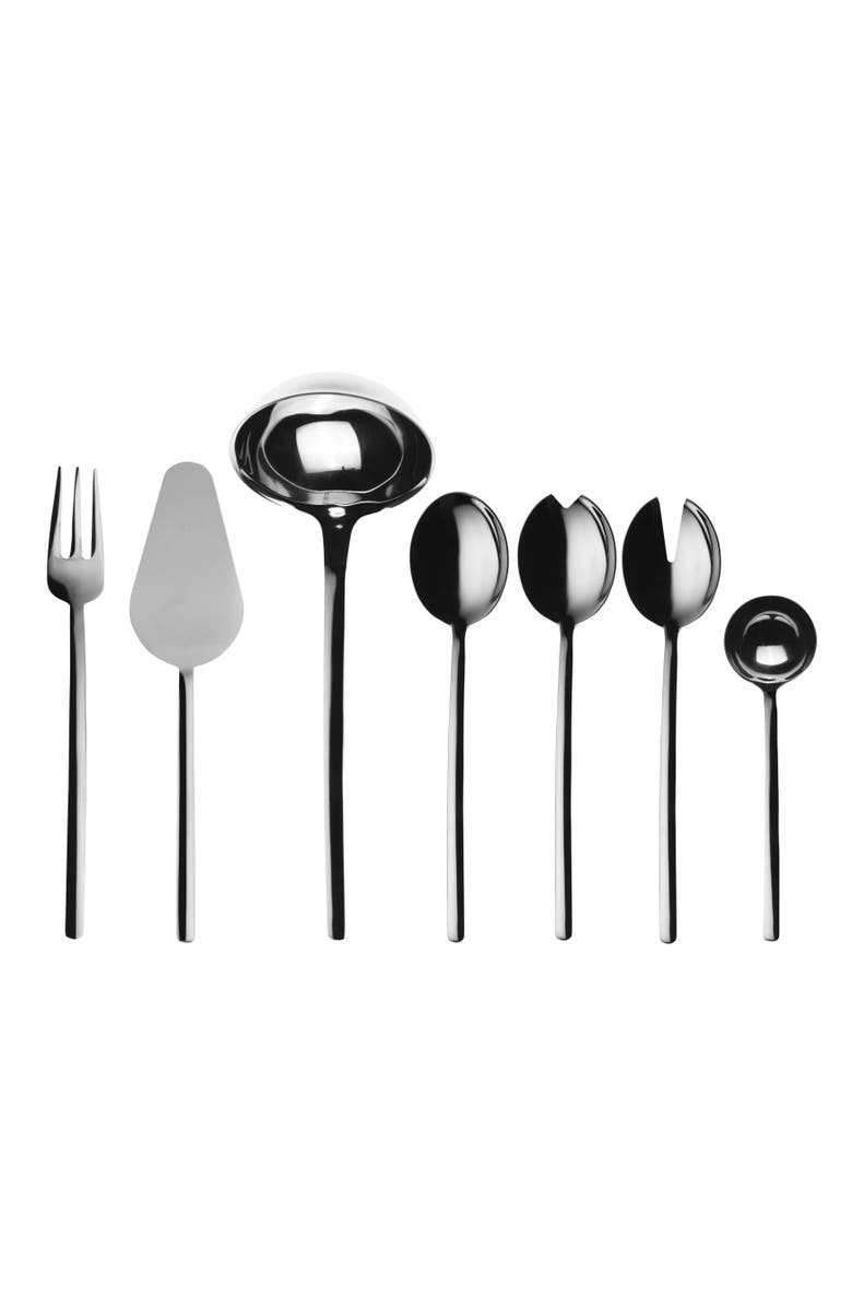 Mepra Due Serving Set - 7 Pieces, Main, color, Silver