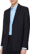 Burberry Seersucker Cotton Linen Tailored Jacket